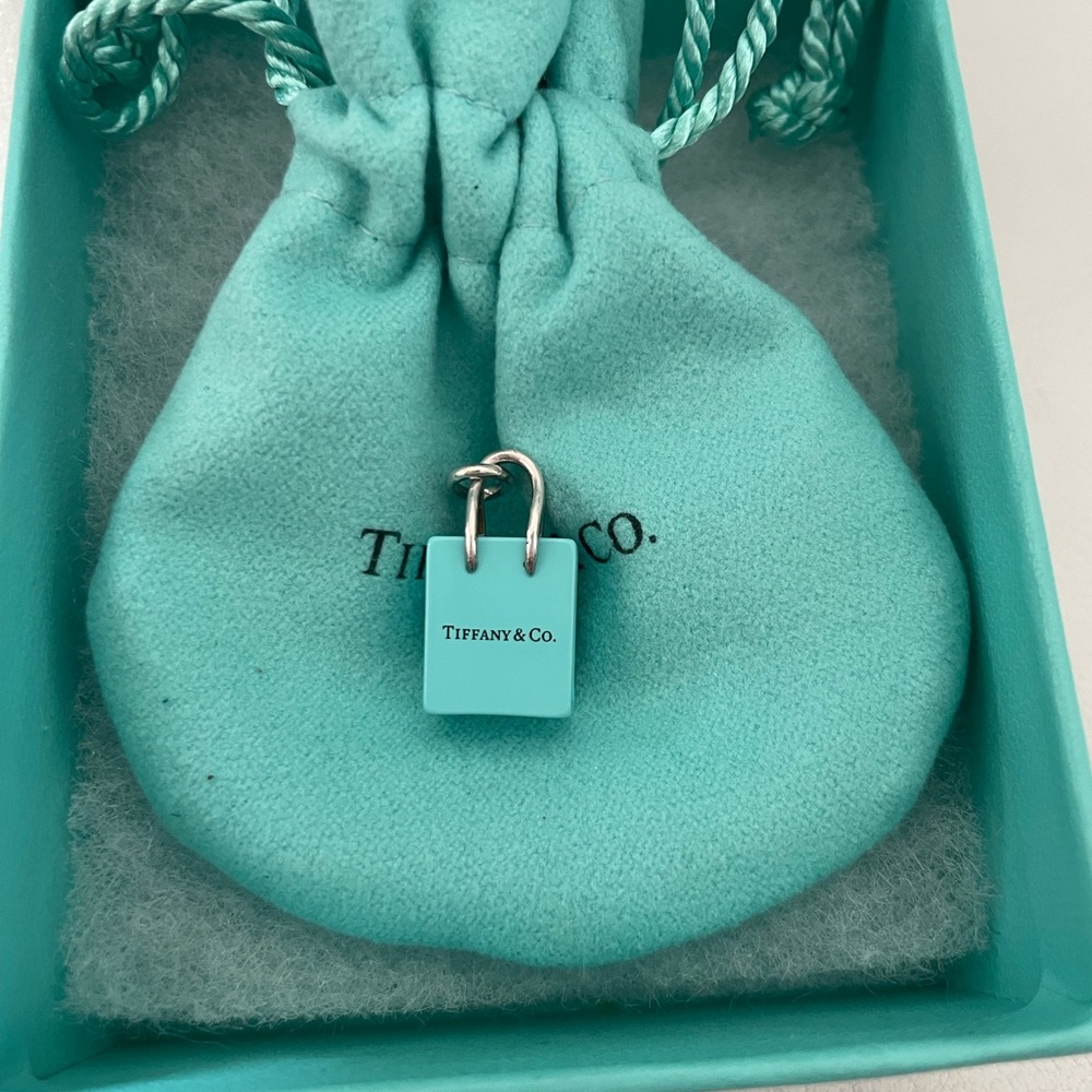 Tiffany & Co blue enamel‎ handbag charm